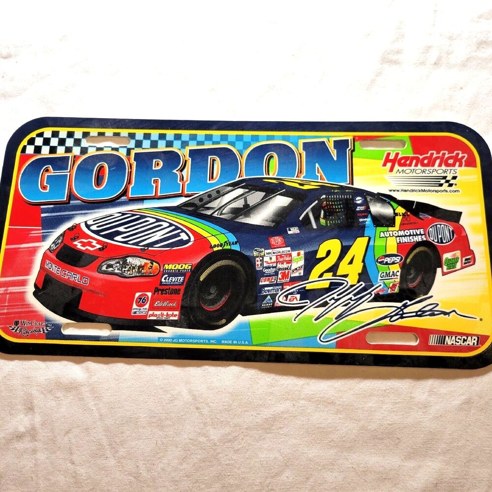 Vintage Jeff Gordon #24 Dupont Monte Carlo Nascar License Plate